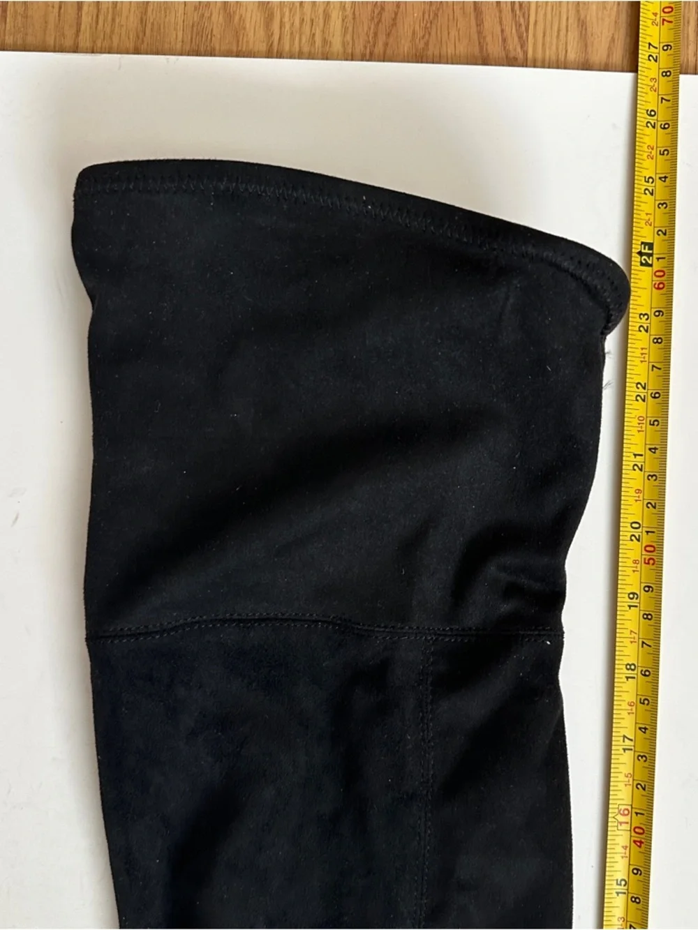 Nine West Women's Black Suede Velvet Over the Knee Block Heel Boots Size 7